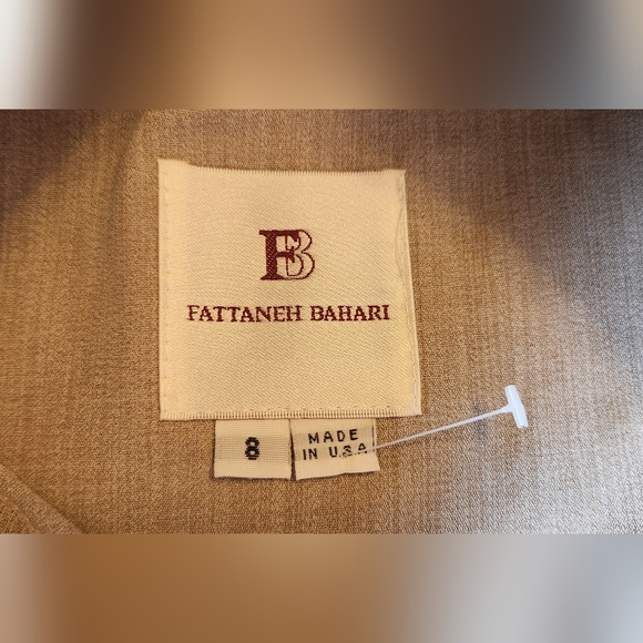 Vintage FATTANEH BAHARI Grey Jacket Knot Buttons Size 8 - Picture 8 of 9